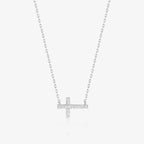 Diamond Horizontal Cross Necklace