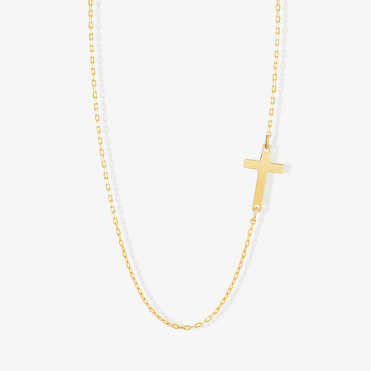 Sideways Cross Necklace