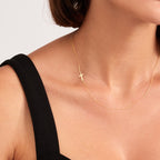 Sideways Cross Necklace