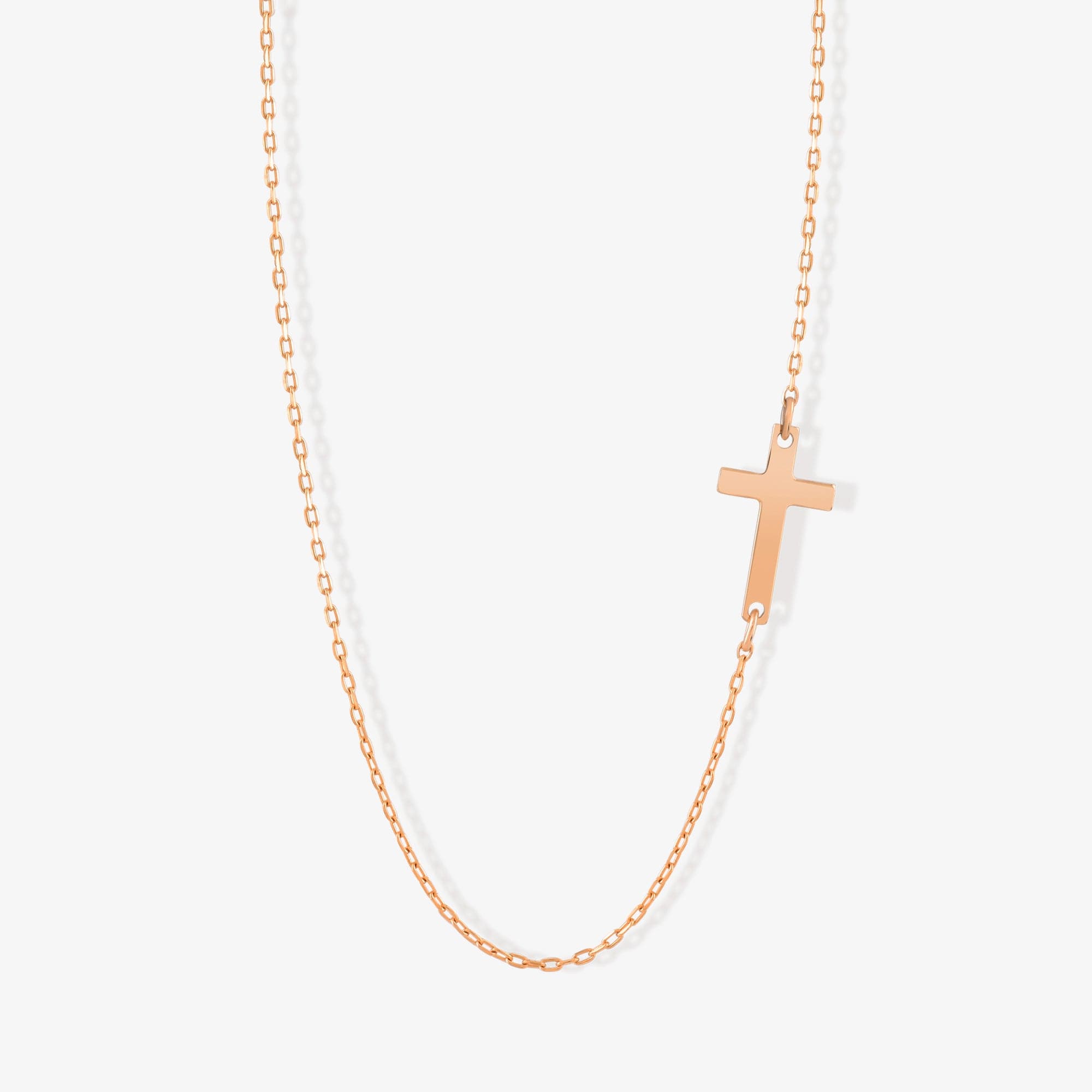 Sideways Cross Necklace
