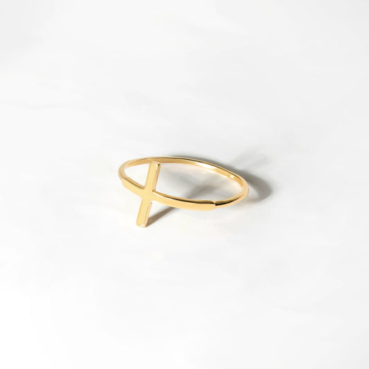 Sideway Cross Ring