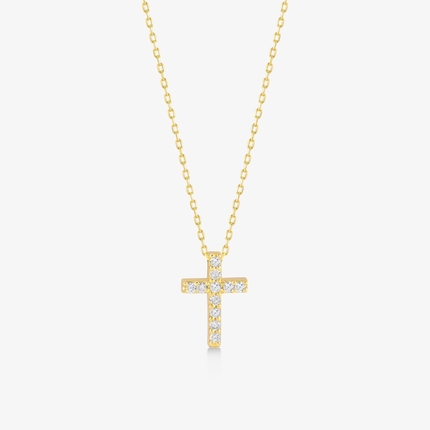 Diamond Pave Cross Necklace