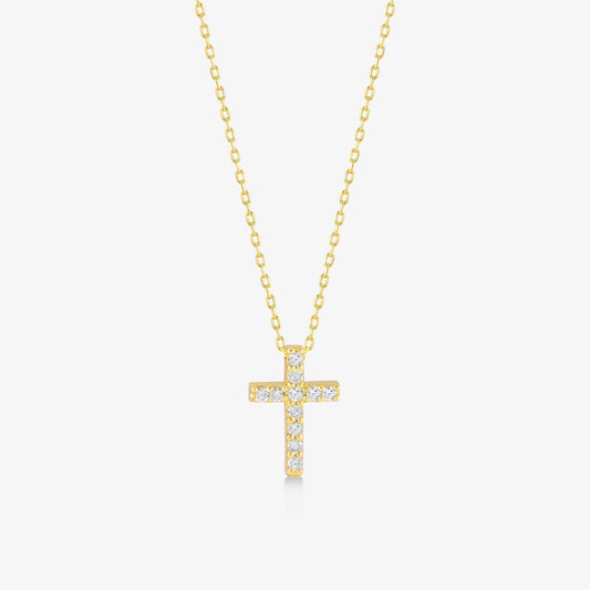 Diamond Pave Cross Necklace