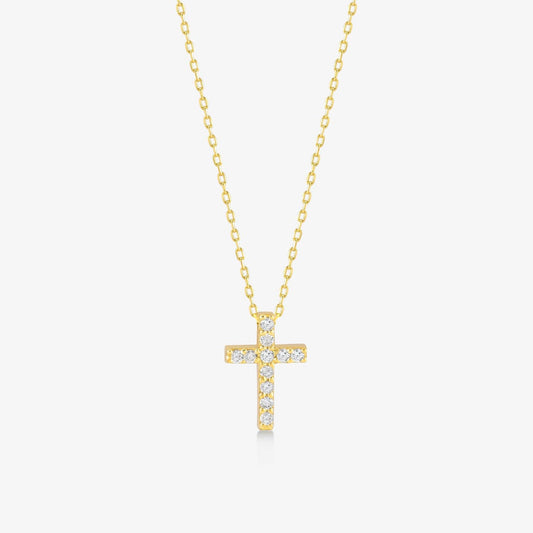 Diamond Pave Cross Necklace