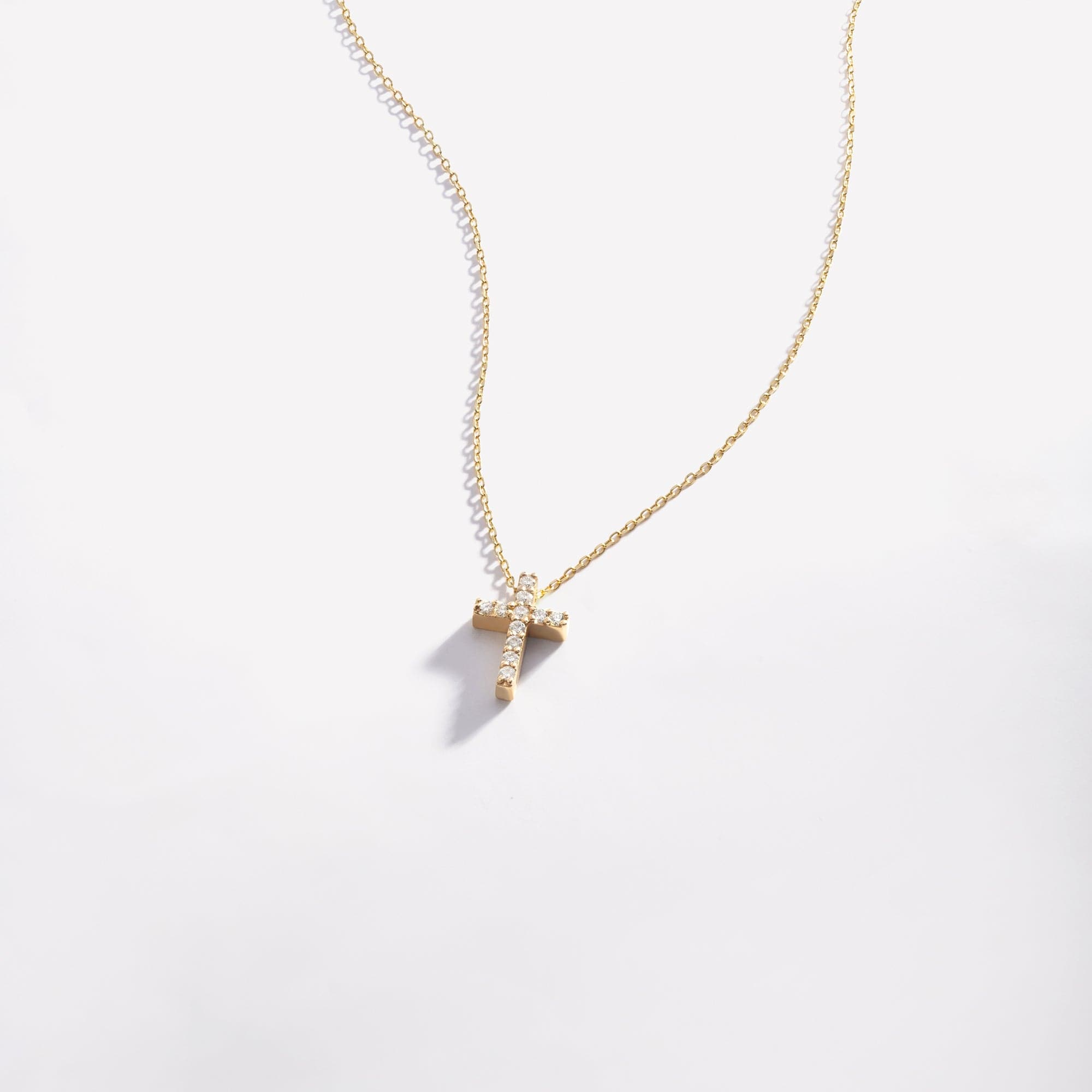 Diamond Pave Cross Necklace