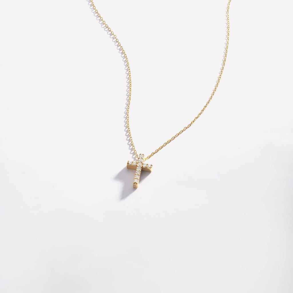 Diamond Pave Cross Necklace