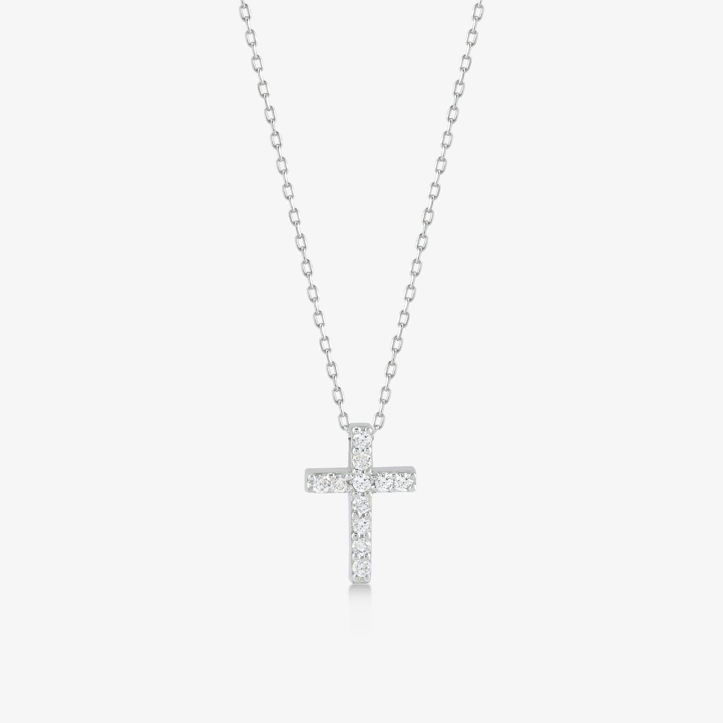 Diamond Pave Cross Necklace
