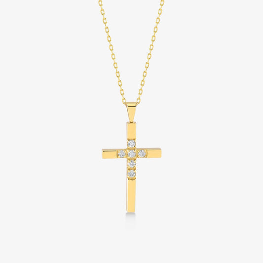 Diamond Small Cross Necklace