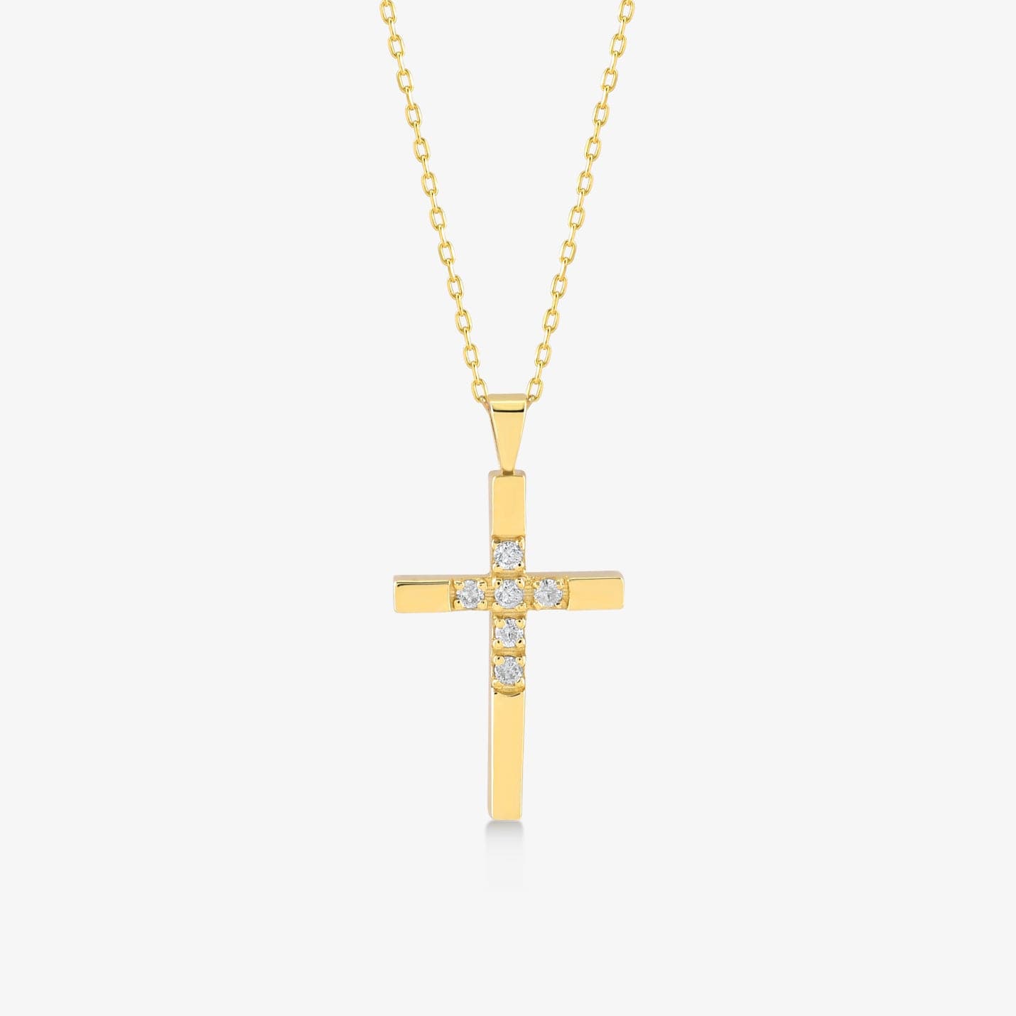 Diamond Small Cross Necklace