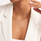 Diamond Small Cross Necklace