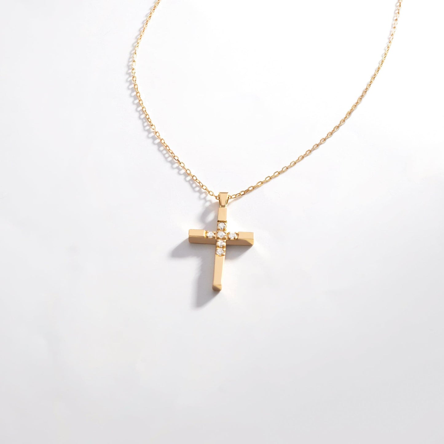 Diamond Small Cross Necklace