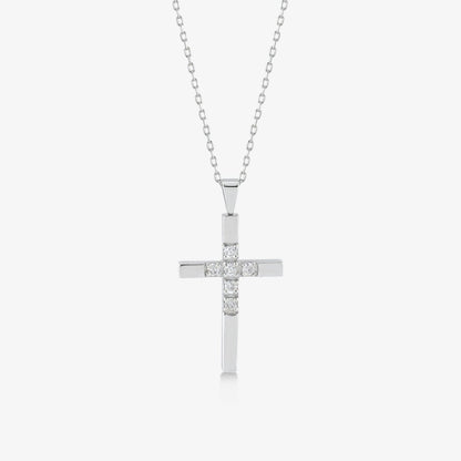 Diamond Small Cross Necklace
