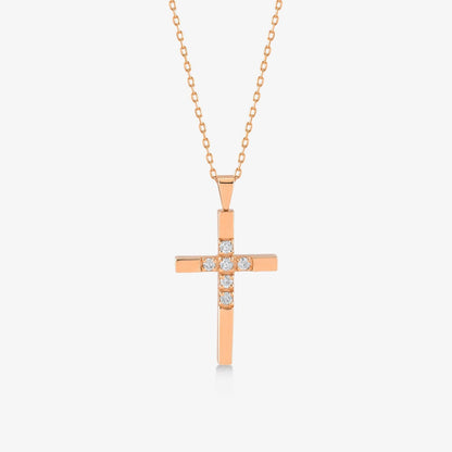 Diamond Small Cross Necklace