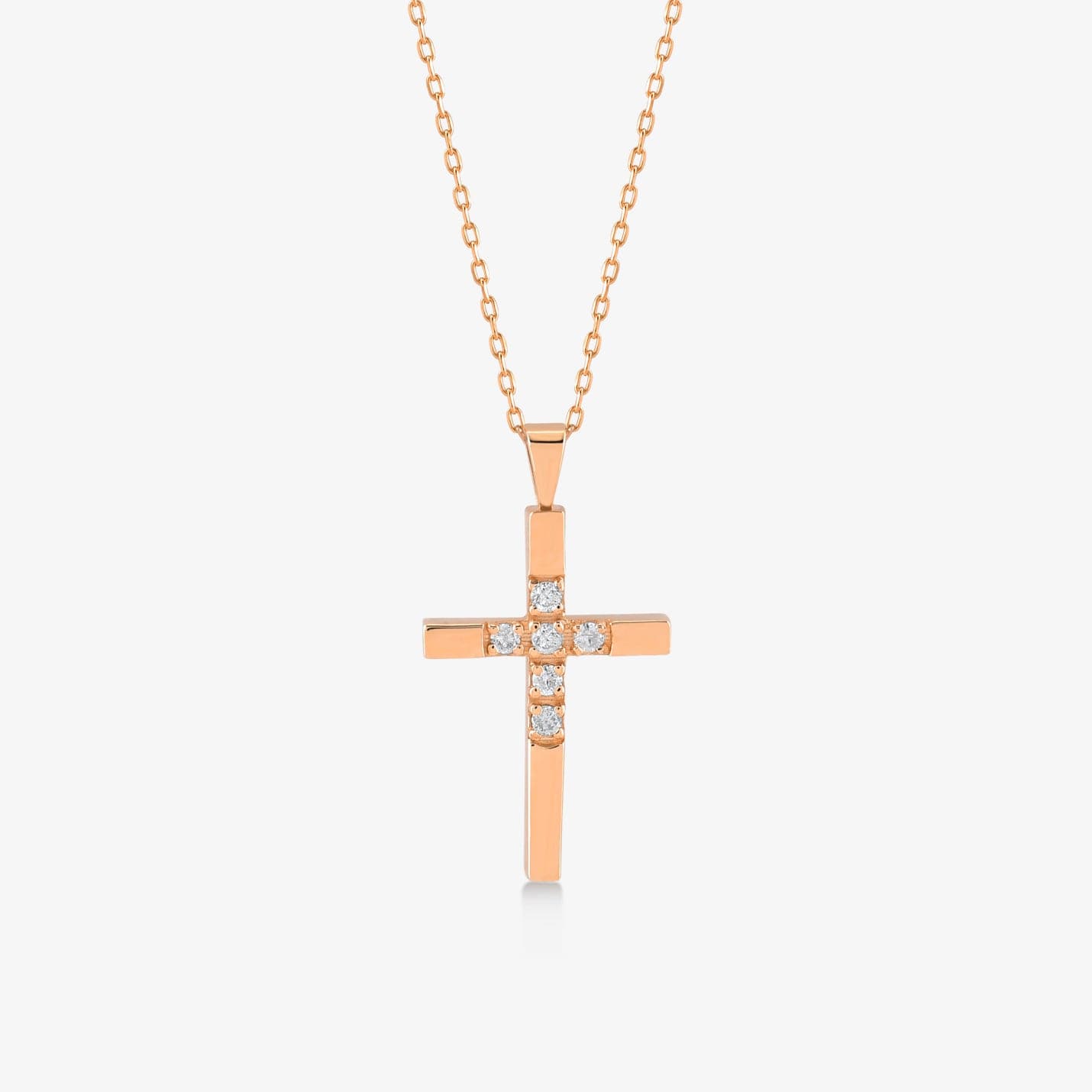 Diamond Small Cross Necklace