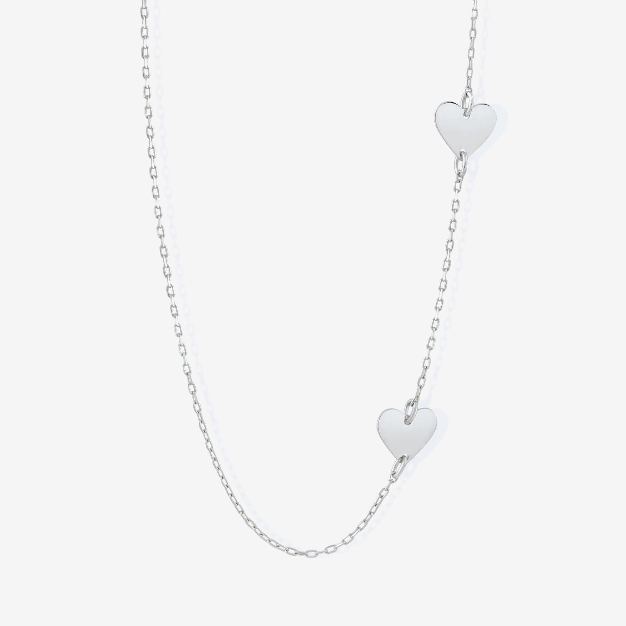Two Side Hearts Necklace