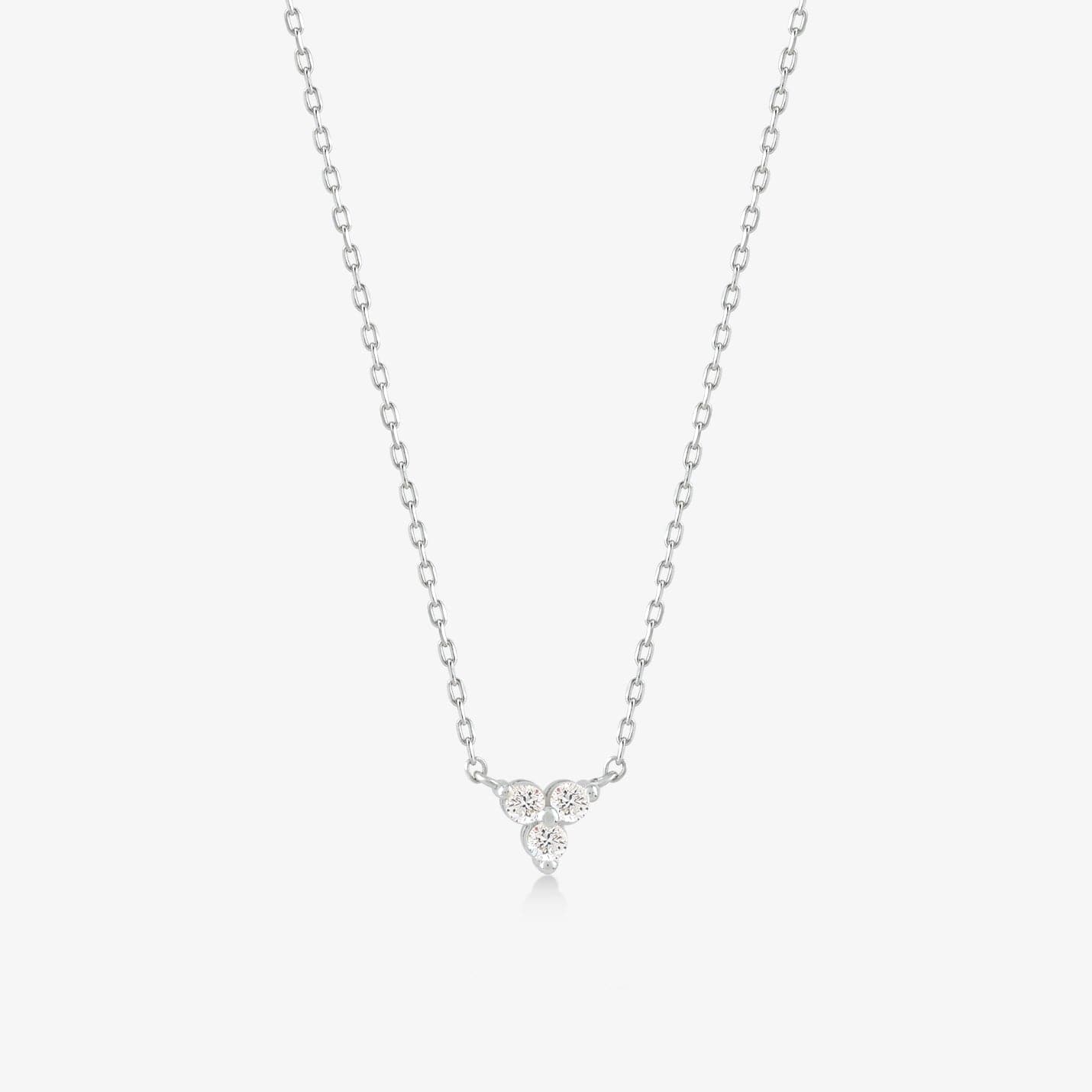 Collier Trio Diamant en Or Massif 14 carats.