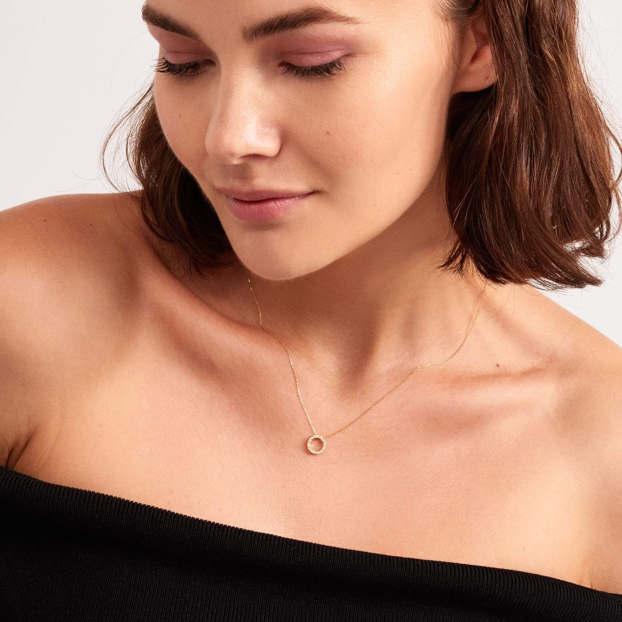 Diamond Circle Necklace