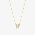 Diamond Butterfly Pendant Necklace