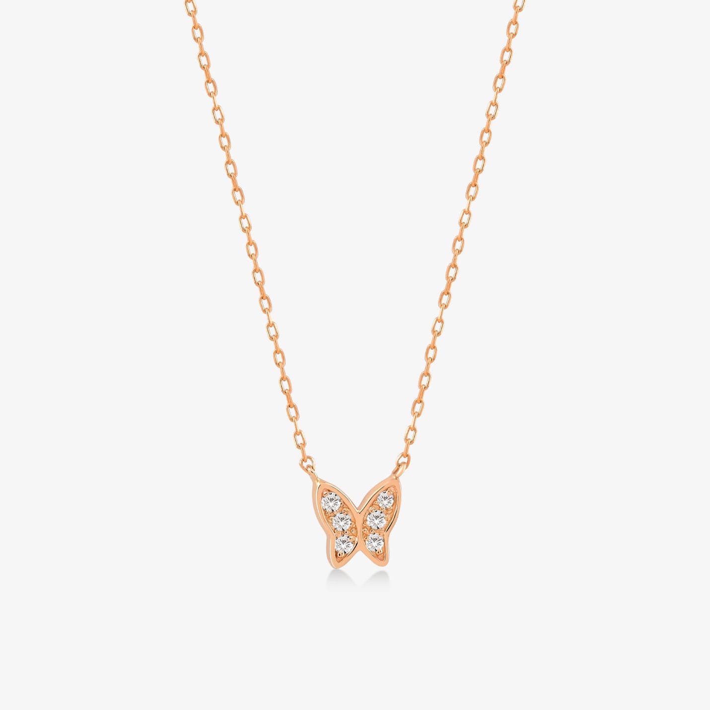 Diamond Butterfly Pendant Necklace