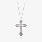 Diamond Gothic Cross Necklace