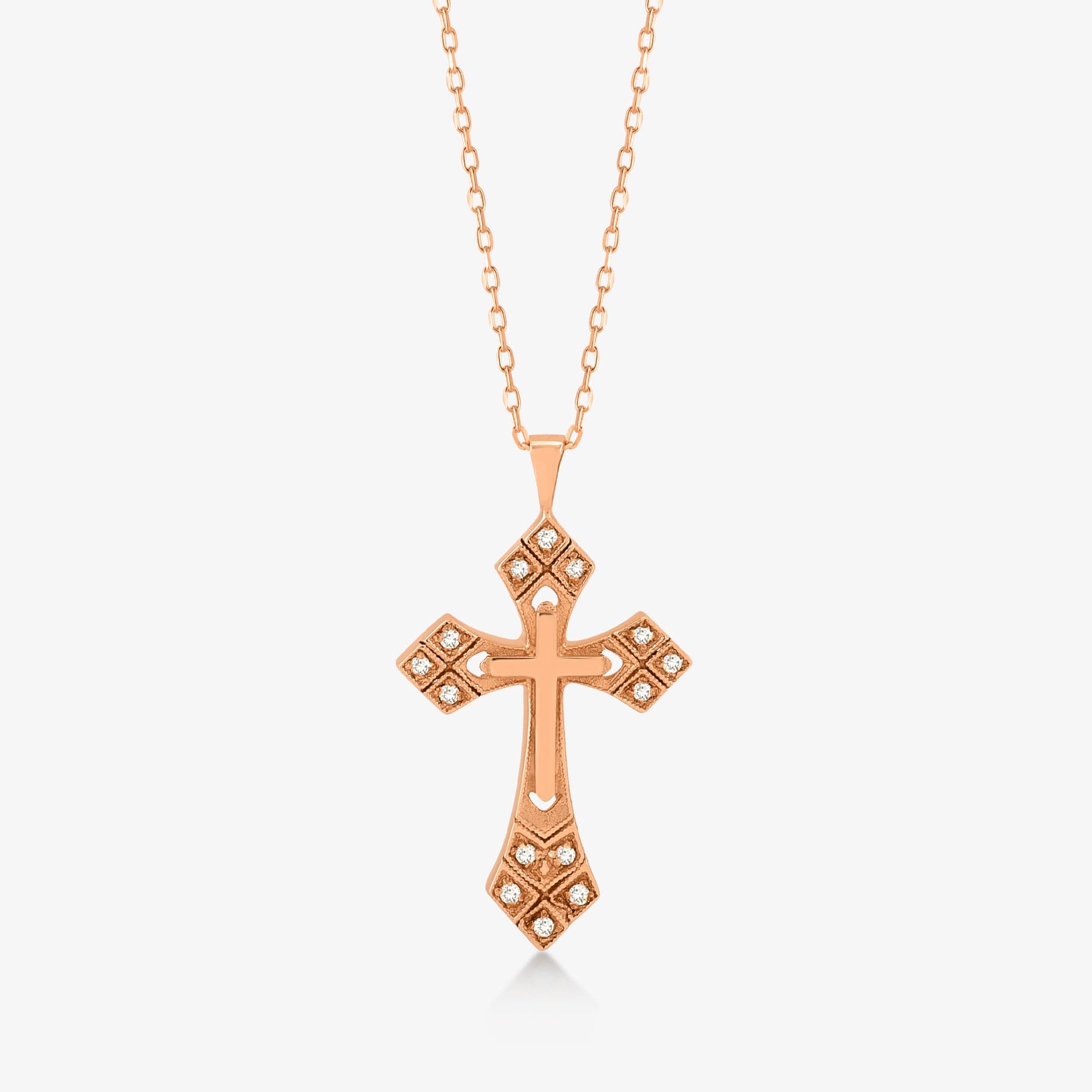 Diamond Gothic Cross Necklace – Gelin Diamond