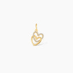 Interlocking Pave Heart Pendant