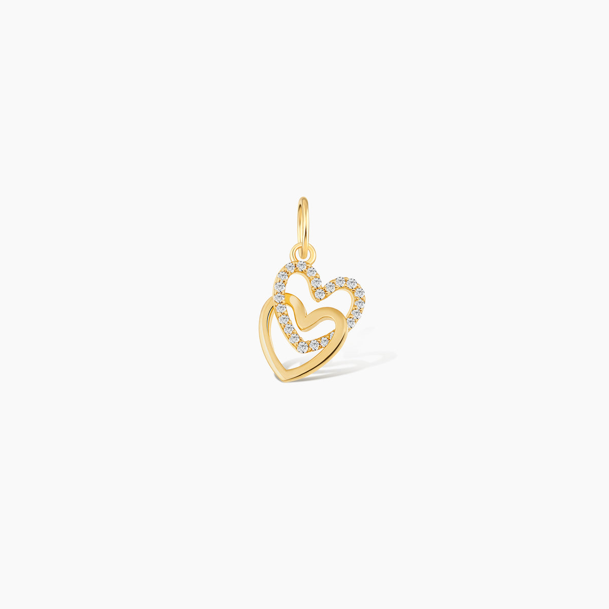 Interlocking Pave Heart Pendant