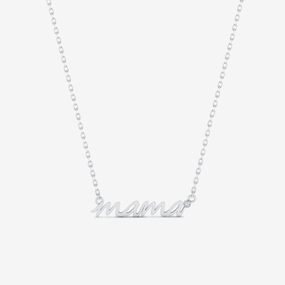 Diamond Mama Necklace in 14K Solid Gold