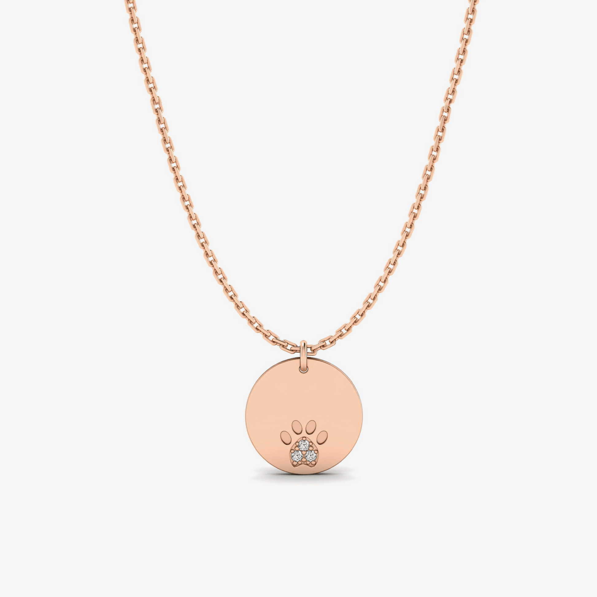 Diamond paw print necklace clearance