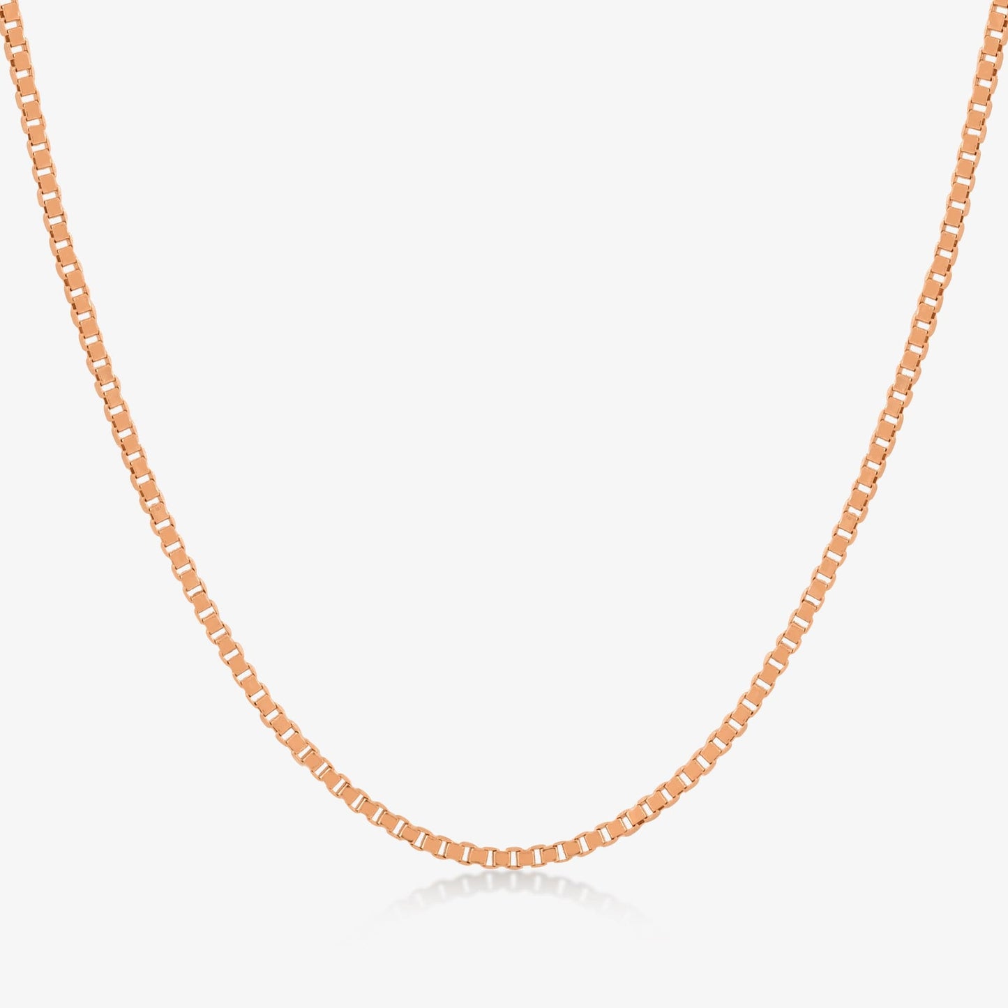 Box Chain Necklace in 14K Solid Gold