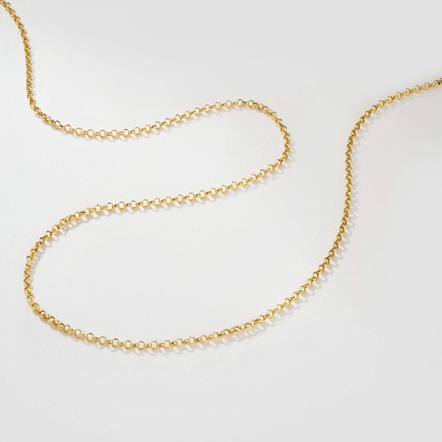 Rolo Chain Necklace in 14K Solid Gold