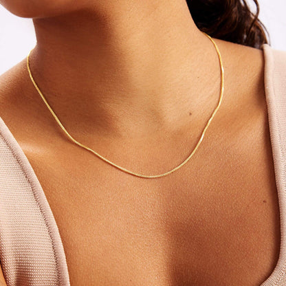 Wheat Chain Necklace in 14K Solid Gold