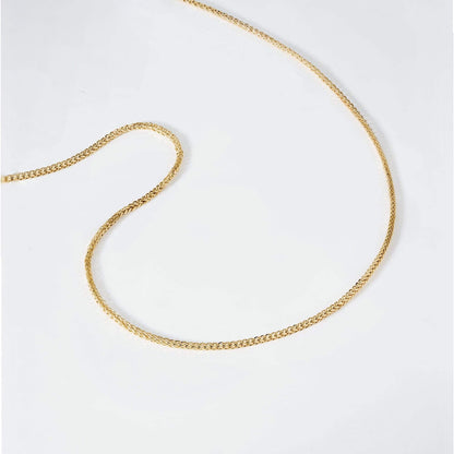 Wheat Chain Necklace in 14K Solid Gold