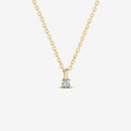 Round 4-Prong Solitaire Diamond Pendant Necklace