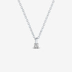 Round 4-Prong Solitaire Diamond Pendant Necklace