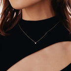 Bezel Solitaire Diamond Necklace
