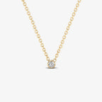 Bezel Solitaire Diamond Necklace