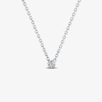 Bezel Solitaire Diamond Necklace
