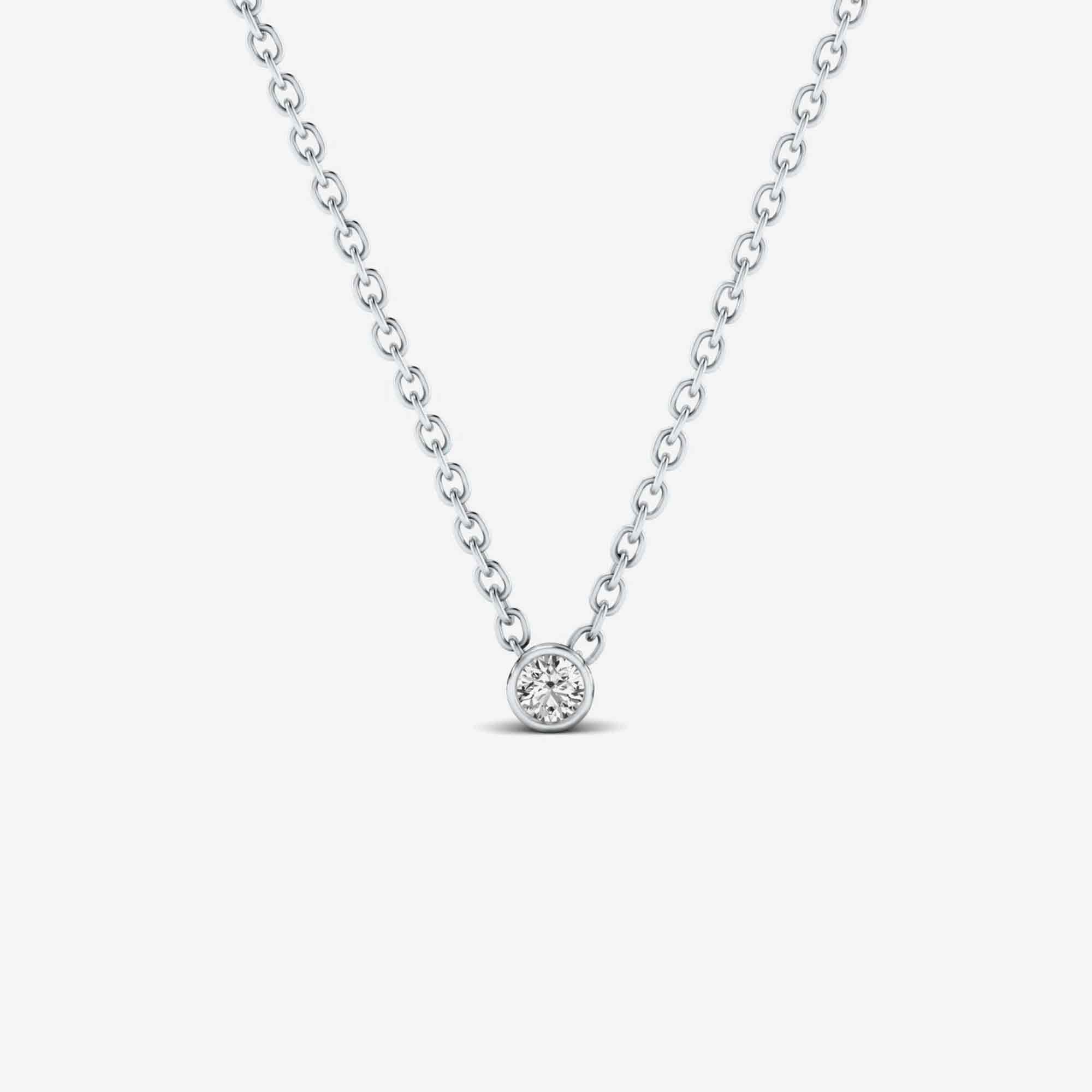Bezel Solitaire Diamond Necklace