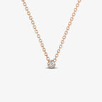 Bezel Solitaire Diamond Necklace