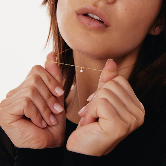 Bezel-Set Solitaire Diamond Pendant Necklace