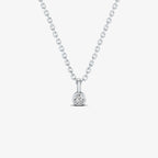 Bezel-Set Solitaire Diamond Pendant Necklace