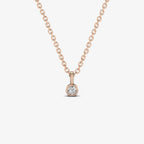 Bezel-Set Solitaire Diamond Pendant Necklace