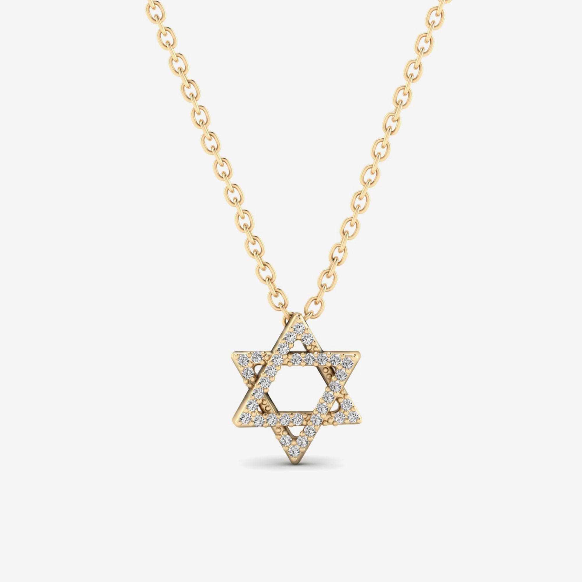 Star of David Diamond Necklace