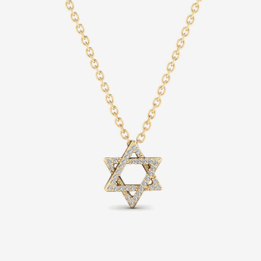 Star of David Diamond Necklace