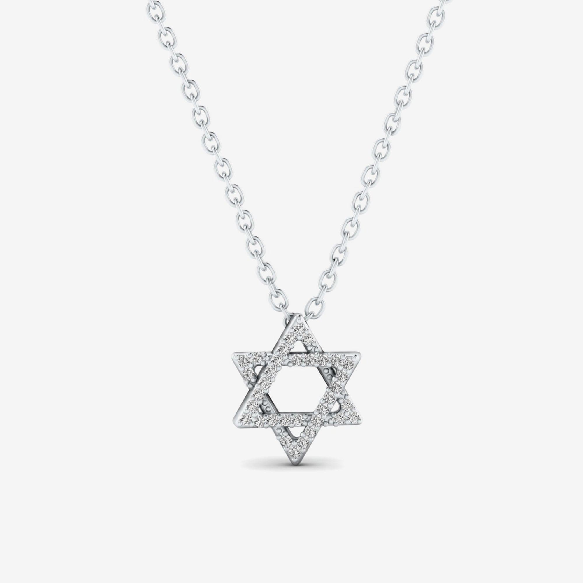 Star of David Diamond Necklace