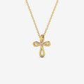 Diamond Cross Infinity Necklace