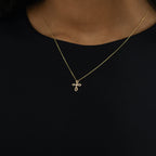 Diamond Cross Infinity Necklace