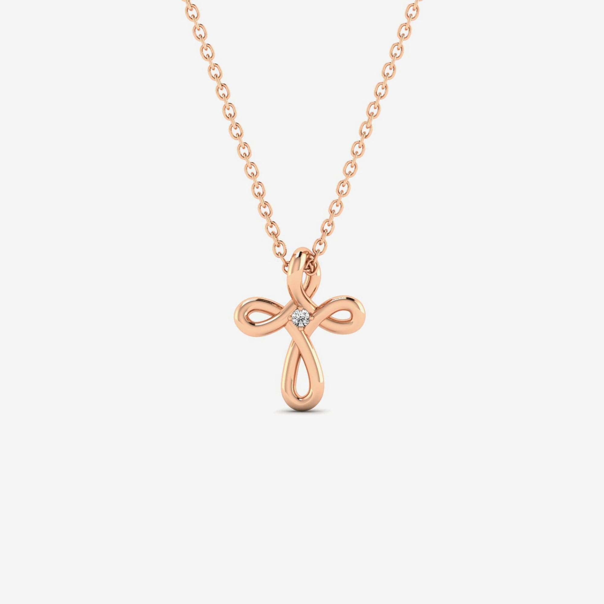 GELIN 18K Gold Vermeil Diamond Cross Infinity Necklace – Gelin Diamond