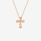Diamond Cross Infinity Necklace